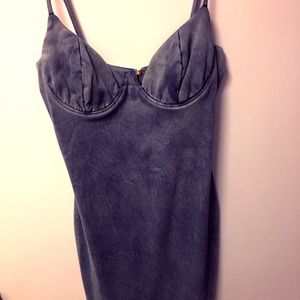 JLUXLABEL Demin Bustier Body Dress